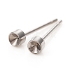 304 Stainless Steel Stud Earring Settings STAS-L244-48A-P-3