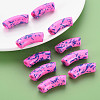 Opaque Spray Painted Acrylic Beads MACR-S372-001F-B06-6