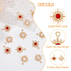 16Pcs 2 Colors Brass Micro Pave Cubic Zirconia Pendants KK-DC0003-35-5