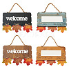 Crafans 2Pcs 2 Color Wooden Doorplate Decorations AJEW-CF0001-10-1