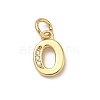 Brass Micro Pave Cubic Zirconia Charms KK-I382-03G-O-1