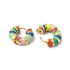 Enamel Round Hoop Earrings EJEW-Q704-05G-06-2