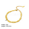 European Style 304 Stainless Steel Snake Chains Bracelet for Women HM2215-14-1