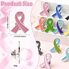 60Pcs 15 Colors Breast Cancer Awareness  Ribbon Enamel Pin JEWB-CJC0001-33-2