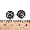 304 Stainless Steel Black Enamel Charms STAS-M102-17P-02-3