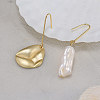 925 Sterling Silver Teardrop Dangle Earrings EJEW-Z041-01G-2