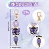 1Pc Silicone Cartoon Butterfly Flower Pendant Decorations HJEW-CP0001-17A-2