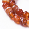 Natural Striped Agate/Banded Agate Beads Strands G-G582-8mm-59-3