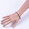 Natural Rhodonite Stretch Bracelets BJEW-JB04556-01-3