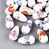 Printed Handmade Porcelain Beads PORC-N014-06B-1