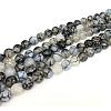 Natural Dragon Veins Agate Bead Strands X-G-K166-14-8mm-01-4