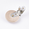 Beech Wood Baby Pacifier Holder Clips WOOD-T015-15-3