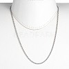 304 Stainless Steel Rolo Chain Necklaces NJEW-JN01228-02-3