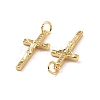 Rack Plating Brass Micro Pave Cubic Zirconia Pendants KK-C008-37G-3