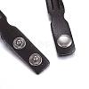 Leather Cord Snap Bracelets BJEW-P099-10B-3
