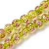 Luminous Handmade Glod Sand Lampwork Beads Strands LAMP-B028-03M-10mm-2
