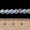Electroplate Transparent Glass Beads Strands EGLA-A035-T6mm-L19-4