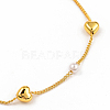 Brass Beaded Bracelets BJEW-JB05353-2