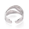 Non-Tarnish 304 Stainless Steel Cuff Ring RJEW-N038-112P-3
