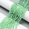 Transparent Electroplate Glass Beads Strands GLAA-F029-3mm-C24-4