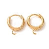 Rack Plating Eco-friendly Brass Chunky Hoop Earring Findings KK-D075-02G-RS-1-1