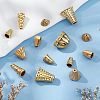 80Pcs 8 Style Tibetan Style Alloy Beads Cone & Caps FIND-NB0003-15-5