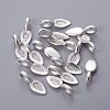 Tibetan Style Alloy Glun-on Flat Pad Bails for Pendants Making TIBEP-3348-AS-RS-2