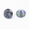 Cubic Zirconia Pointed Back Cabochons X-ZIRC-M002-7mm-010-2