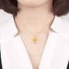3D Heart Shape Brass Pendants for Women NJEW-BB66370-A-5