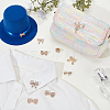 10Pcs 10 Styles Bowknot Shape Alloy ABS Plastic Pearl & Rhinestone Brooches for Backpack Clothes JEWB-GA0001-42-4