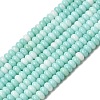 Cracked Opaque Glass Beads Strand GLAA-D306-A10-1