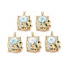 Brass Enamel Pendants KK-SZC0009-12G-03-1