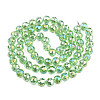 Electroplate Transparent Glass Beads Strands EGLA-N002-46-H05-2