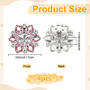 4Pcs Flower Alloy with Glass Rhinestone Shoe Buckle Clips AJEW-FG0003-64C-2