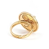 Valentine's Day Theme Adjustable Brass Cubic Zirconia Rings RJEW-G097-07-3