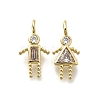 Brass Micro Pave Cubic Zirconia Pendants LS-KK-D339-02G-04-1