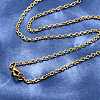 304 Stainless Steel Cable Chain Necklace Making STAS-P045-01G-A-1