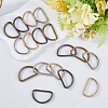 20Pcs 4 Colors Iron D Rings IFIN-SP0001-23D-3