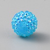 AB Color Plated Acrylic Rhinestone Beads KY-WH0001-039A-2
