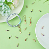 SUPERFINDINGS 32Pcs 8 Colors Brass Cubic Zirconia Connector Charms KK-FH0004-48-4