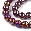 Electroplate Opaque Glass Beads Strands GLAA-T032-P10mm-AB05-3