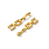 Brass Fold Over Clasps KK-WH0046-51G-1