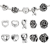 10Pcs 5 Styles 304 Stainless Steel European Beads STAS-GA0001-82-1