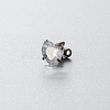 Stainless Steel Cubic Zirconia Heart Dermal Anchor Base/Top for Women Men WGF2D58-06-1