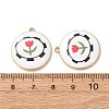 Plating Eco-Friendly Printed Alloy Pendants AL-CBAE25B-01F-G-2