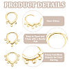 12Pcs 3 Style Brass Hoop Earring Findings KK-BC0012-37-4