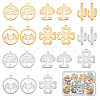 SUNNYCLUE 40Pcs 5 Style 304 Stainless Steel Charms STAS-SC0003-48-1