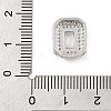 Brass Micro Pave Cubic Zirconia Slide Charms ZIRC-I068-09P-A-3