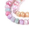 Anti-Tarnish Electroplate Rondelle Glass Beads Strands EGLA-T021-4mm-17-11-4