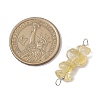 10Pcs 5 Styles Constellation Natural Smoky Quartz & Rose Quartz & Golden Sheen Obsidian & White Moonstone & Aquamarine Copper Wire Wrapped Chip Beaded Connector Charms PALLOY-JF02905-12-2
